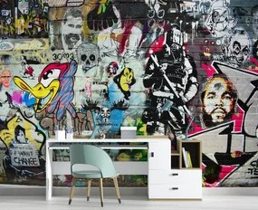 Gario Fototapeta Graffiti - farebný pouličný štýl Materiál: Vliesová, Rozmery: 100 x 70 cm