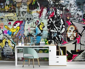Gario Fototapeta Graffiti - farebný pouličný štýl Materiál: Vliesová, Rozmery: 450 x 315 cm