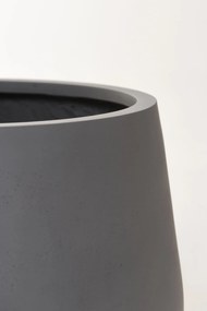 Kvetináč GIRAR, sklolaminát, výška 37 cm, sivá