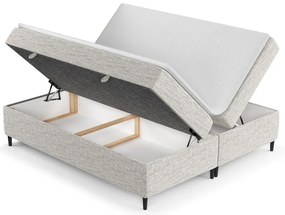 Svetlosivá boxspring posteľ s úložným priestorom 160x200 cm Araya – Maison de Rêve