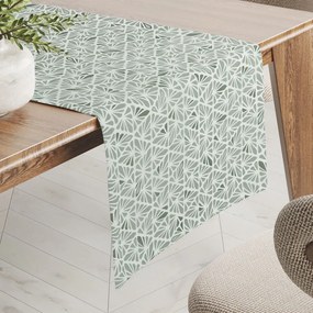 Biante Bavlnený behúň na stôl Sandra SA-627 Pastelovo zelená mozaika na bielom 35x120 cm