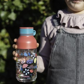 Plastová fľaša Ice Kids s pútkom Flowers 430 ml