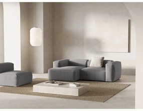 Svetlosivá menčestrová rohová pohovka (ľavý roh/s leňoškou) Bergano – Cosmopolitan Design