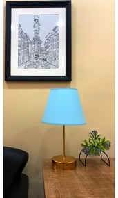 Stolná lampa 1xE27/60W/230V modrá/medená