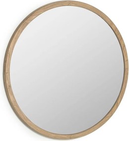 Nástenné zrkadlo s dreveným rámom ø 100 cm Alum – Kave Home