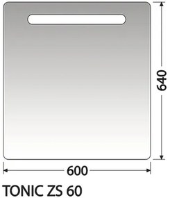 Zrkadlová skrinka Intedoor TONIC ZS 60 L