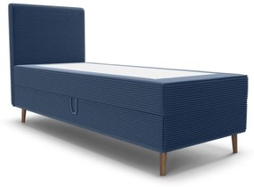 Jednolôžková posteľ 90 cm Napoli Bonell (modrá) (s roštom, bez úl. priestoru). Vlastná spoľahlivá doprava až k Vám domov. 1082416