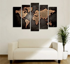 Viacdielny obraz WORLD BLACK 105x70 cm