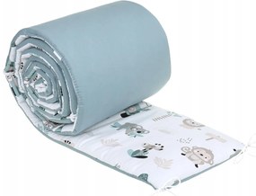 Ochranný mantinel do postieľky 180x30 cm BABYMAM PREMIUM - Na safari/zelená