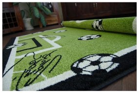 Detský kusový koberec Futbalové ihrisko zelený 2 280x370cm