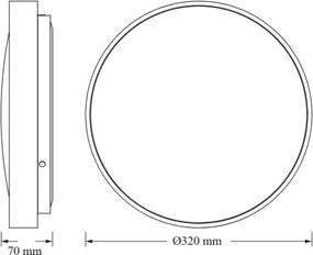 Osram - LED stropné svietidlo CEILING LUXO LED/18W/230V priemer 32 cm strieborné