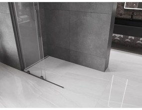 Mexen Velar, posuvné dvere do otvoru typ Walk-In 80 cm, 8mm číre sklo, grafitová matná, 871-080-000-03-66
