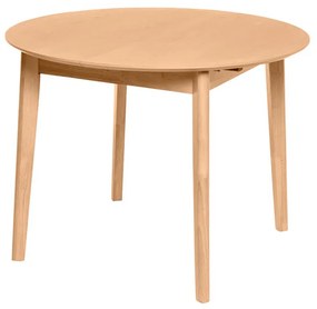 Rozkladací jedálenský stôl nalia ø 100 (130 x 100) cm prírodný MUZZA