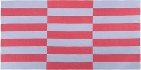 Červená/svetlomodrá bavlnená plážová osuška 100x160 cm Su – noo.ma