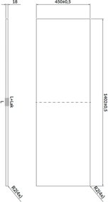 Cersanit Larga, doska na skrinku 140cm, mramor Calacatta, S932-054