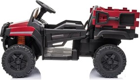 LEAN CARS Batériové autíčko BDM0926 LED MP3 diaľkové červené