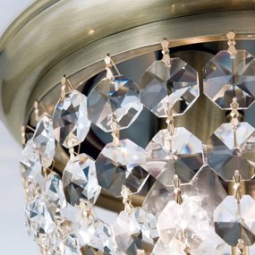 Orion DLU 1840/35-Krištáľové str. svietidlo PLAFOND 3xE27/40W/230V pr.35 cm bronz