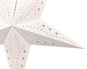 Sada 2 závesných trblietavých hviezd s LED 45 cm biela MOTTI Beliani