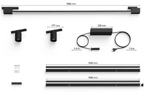Philips-SADA 3xLED Stmievateľné svietidlo do lištového systému Hue LED/39,9W/230V