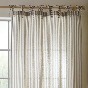 Sivý záves 140x183 cm Zanzibar Woven Stripe – Pineapple Elephant