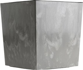 PLASTOVÝ KVETINÁČ FLORE 41X39,5X39,5 CM IMITÁCIA BETÓNU SIVÁ
