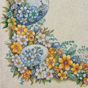VEĽKONOČNÝ GOBELÍNOVÝ OBRUS PASCH 100X100 CM VZOROVANÁ