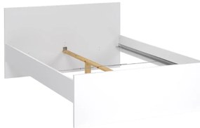 Biela dvojlôžková posteľ z drevotriesky bez roštu 140x200 cm Naia – Tvilum