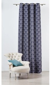 Modro-sivý záves 130x260 cm Zatapa - Mendola Fabrics