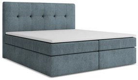 Svetlomodrá boxspring posteľ s úložným priestorom 140x200 cm Palta – Makamii