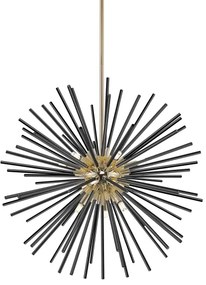 Zuma Line P0491-09C-F7BC - Luster na tyči URCHIN 9xG9/42W/230V zlatá/čierna