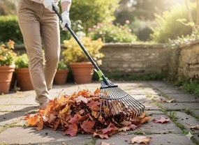 Garden Line Nastaviteľný metla-hrábky, dĺžka 120-160 cm