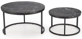 KONFERENČNÝ STOLÍK DAVINO ČIERNY MRAMOR + ČIERNY