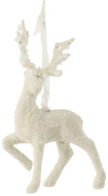 Prírodná závesná dekorácia z mangového dreva Jeleň - 10*1*12cm