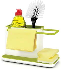 Bielo-zelený kuchynský stojan na umývacie prostriedky Joseph Joseph Caddy Sink Tidy