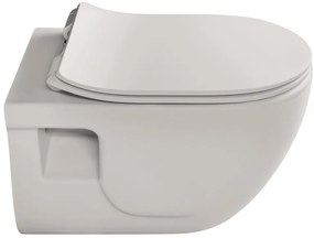 Sapho Sapho, BRILLA závesná WC misa, Rimless, 36,5x53cm, latte matná, 100614-114