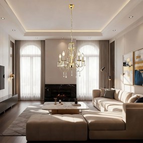 Toolight Toolight, stropné svietidlo 5xE14, EBT009-5CP, zlatá, OSW-01244