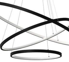 LED Luster na lanku HOOP LED/93W/230V pr. 80 cm 4000K čierna