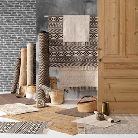 Koberec v čierno-prírodnej farbe 120x170 cm Zigzag – douceur d'intérieur