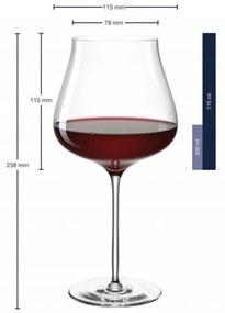 Leonardo Pohárik na červené víno BRUNELLI 770 ml