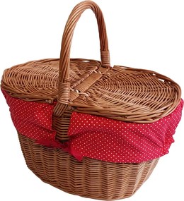 HRADIL Prútený piknikový košík EMIL I. s látkou