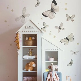 Samolepka do detskej izby motýlí tanečný set L