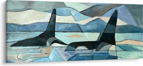 Obraz - Kosatky (120x50 cm)