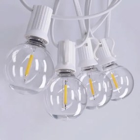 Brilagi - LED vonkajšia dekoratívna GIRLANDA 10xE12 8 m biela IP44 teplá biela