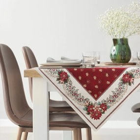 VIANOČNÝ GOBELÍNOVÝ OBRUS MERRY 140X180 CM VZOROVANÁ