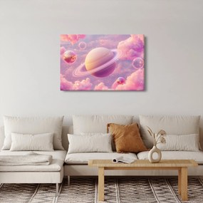 Obraz - Ružová planéta (90x60 cm)