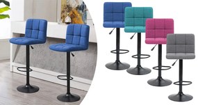 Barové stoličky s látkovým poťahom, 2 ks, rôzne farby - béžová