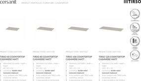 Cersanit Tirso, doska na kúpeľňovú skrinku 1000x450x18 mm, béžová matná, S1015-022