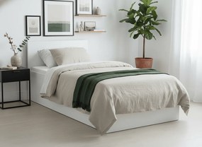 Posteľ SOFIA 90 x 200 cm, biela Rošt: S lamelovým roštom, Matrac: Matrac Somnia 18 cm