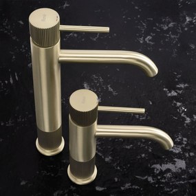 Rea Lungo Stripe, umývadlová batéria, zlatá matná, REA-B8050