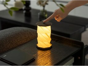 Biela/sivá prenosná svetelná dekorácia na USB ø 8 cm Twist – Gingko